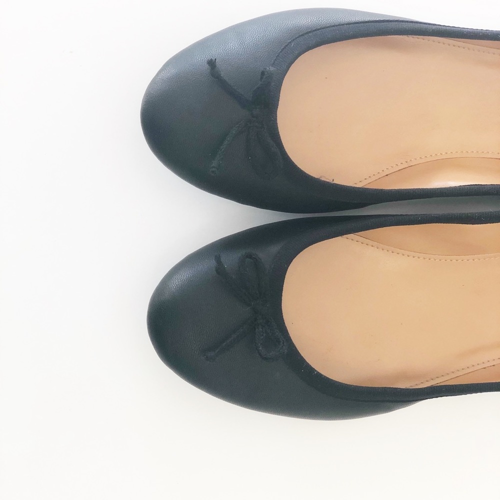 J Crew Black Ballerina Slippers